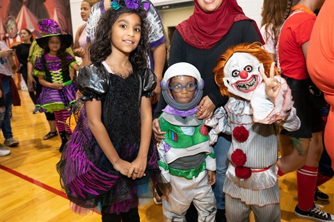 kids in costumes